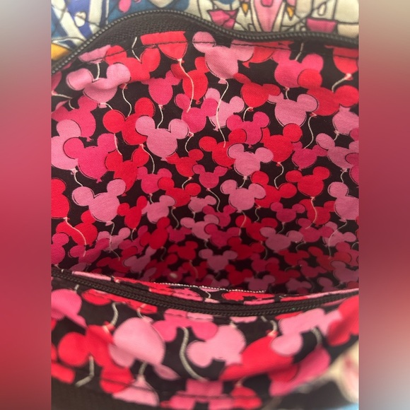 Disney Parks Vera Bradley Mickey Mouse Whimsical Paisley Triple Zip Hipster - Picture 5 of 7